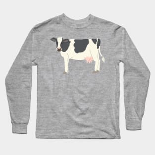 Black and White Cow Long Sleeve T-Shirt